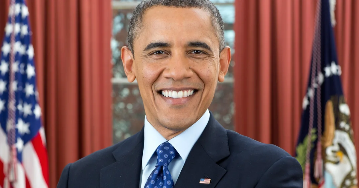 Barack Obama height – official portrait in the Oval Office